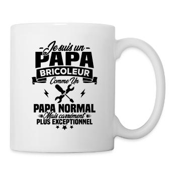 Un papa bricoleur comme un papa normal - Mug blanc - blanc - Droite
