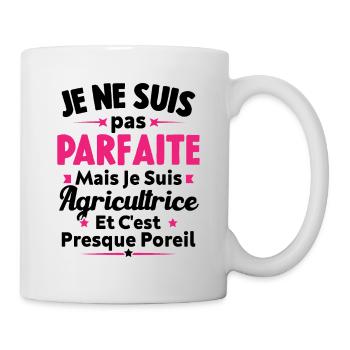 Pas parfaite mais je suis Agricultrice - Mug blanc - blanc - Droite