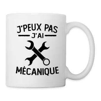 Je Peux Pas J'ai Mécanique Mécanicien Cadeau - Mug blanc - blanc - Droite