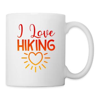 I love hiking - Mug - white - Right