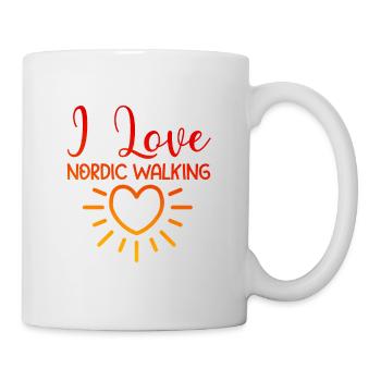 J’adore la marche nordique - Mug blanc - blanc - Droite