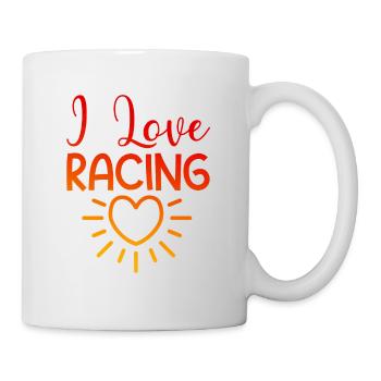 Ich liebe Rennen - Tasse - Weiß - Rechts