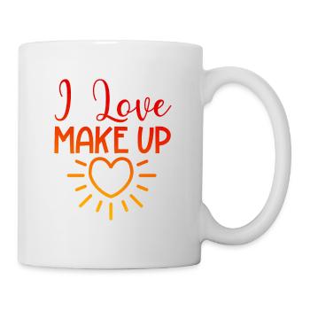 Ich liebe Make up - Tasse - Weiß - Rechts