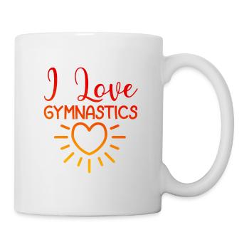 Ich liebe Gymnastik - Tasse - Weiß - Rechts