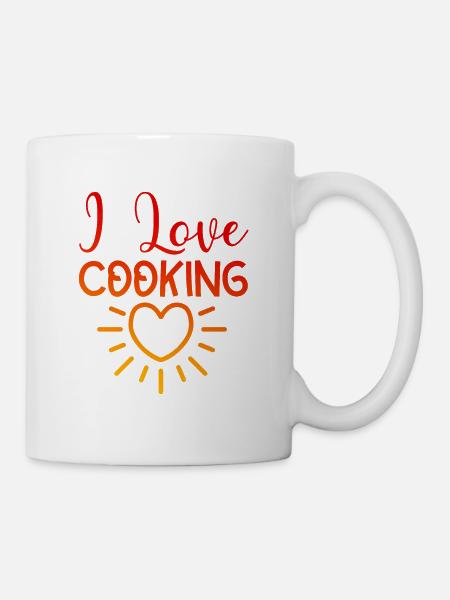 Ich liebe Kochen - Tasse - Weiß