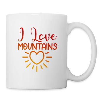 Ich liebe Berge - Tasse - Weiß - Rechts