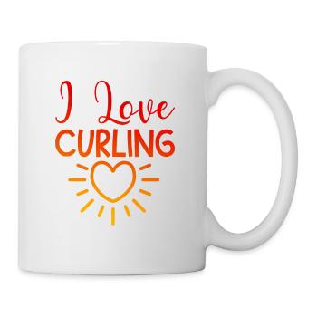 I love curling - Mug - white - Right