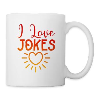 Ich liebe Witze - Tasse - Weiß - Rechts