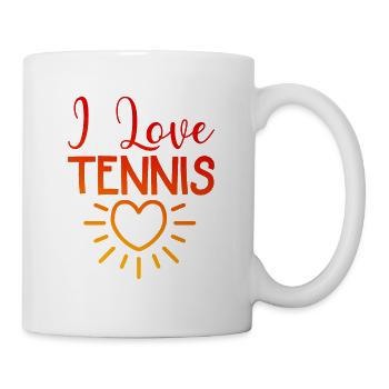Ich liebe Tennis - Tasse - Weiß - Rechts