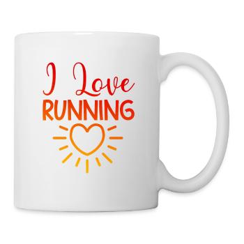 Ich liebe Rennen - Tasse - Weiß - Rechts