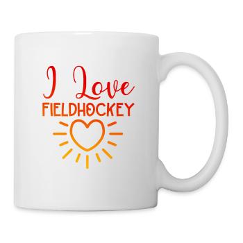 Ich liebe Fieldhockey - Tasse - Weiß - Rechts