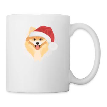 Zwergspitz Joyeux Noël - Mug blanc - blanc - Droite