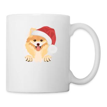 Zwergspitz Joyeux Noël - Mug blanc - blanc - Droite
