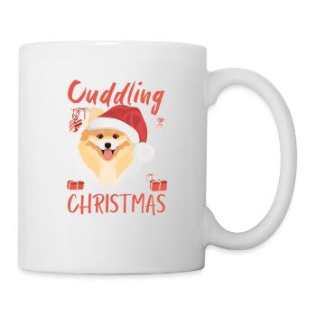 Zwergspitz Joyeux Noël - Mug blanc - blanc - Droite
