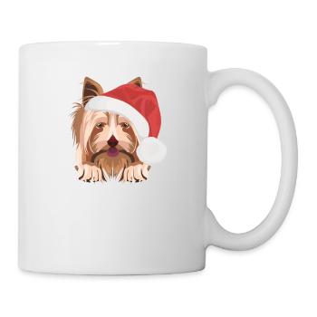 Yorkshire Terrier Joyeux Noël - Mug blanc - blanc - Droite