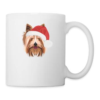 Yorkshire Terrier Joyeux Noël - Mug blanc - blanc - Droite