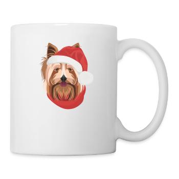 Yorkshire Terrier Joyeux Noël - Mug blanc - blanc - Droite