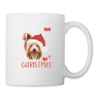 Yorkshire Terrier Joyeux Noël - Mug blanc - blanc - Droite