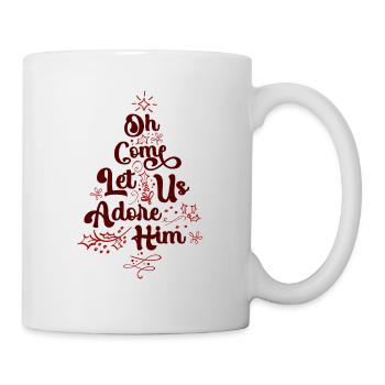 Oh komm, lass uns Ihn anbeten Religiöser Jesus - Tasse - Weiß - Rechts