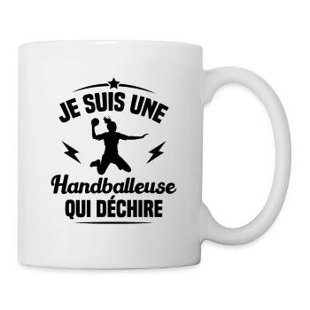 Je suis une handballeuse qui déchire - Mug blanc - blanc - Droite
