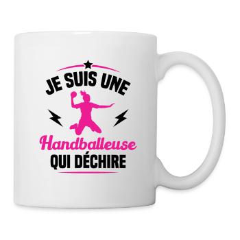 Je suis une handballeuse qui déchire - Mug blanc - blanc - Droite