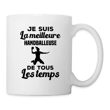 Je suis la meilleure handballeuse - Mug blanc - blanc - Droite