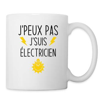 Ich kann nicht Ich bin Elektriker - Tasse - Weiß - Rechts