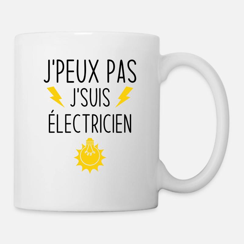 J'peux pas j'suis électricien - Mug blanc - blanc