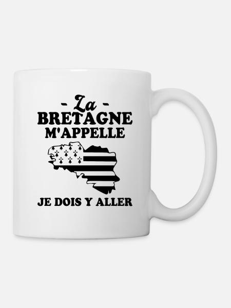 La bretagne m'appelle humour breton homme - Mug blanc - blanc
