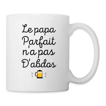 Le papa parfait n'a pas d'abdos - Mug blanc - blanc - Droite