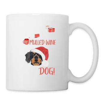 Teckel à poil dur Vin chaud Noël - Mug blanc - blanc - Droite