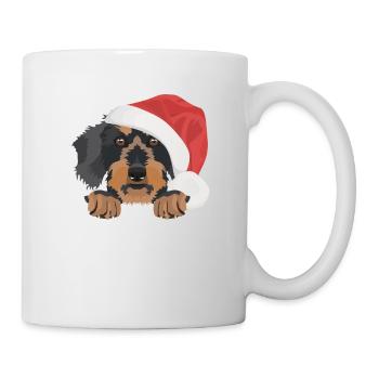 Wire-haired Dachshund Merry Christmas - Mug - white - Right