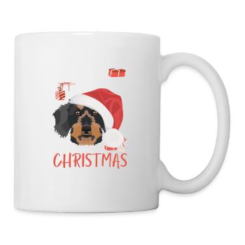 Wire-haired Dachshund Merry Christmas - Mug - white - Right