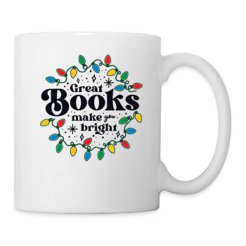 Les bons livres font de vous un brillant bibliothécaire de Noël - Mug blanc - blanc - Droite