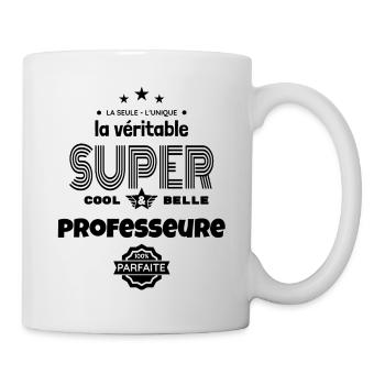 super professeure 100% parfaite t-shirt humour - Mug blanc - blanc - Droite