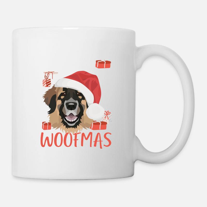Leonberger Frohe Weihnachten - Tasse - Weiß
