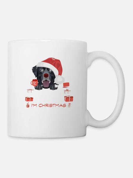 Labrador Weihnachtsmarkt - Tasse - Weiß