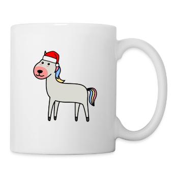 Einhorn Comic Weihnachten Xmas - Tasse - Weiß - Rechts