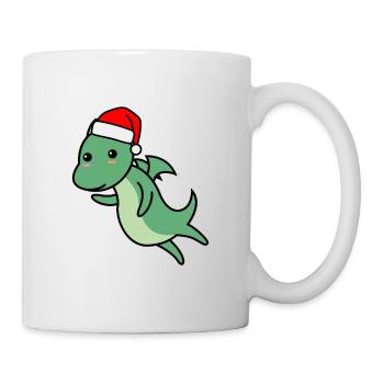 Drache Comic Weihnachten Xmas - Tasse - Weiß - Rechts