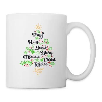 Christian Christmas Tree Family Church Jesus - Mug - white - Right
