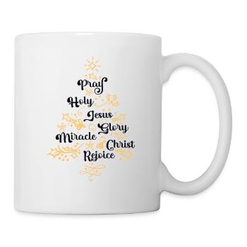 Christian Christmas Tree Family Holiday Church - Mug - white - Right