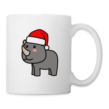 Nashorn Weihnachten Comic Xmas - Tasse - Weiß - Rechts