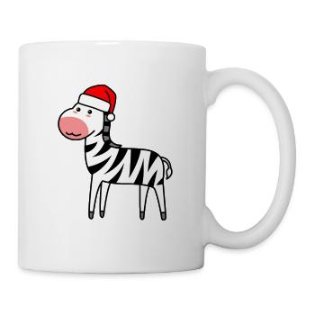 Zebra Comic Weihnachten Xmas - Tasse - Weiß - Rechts