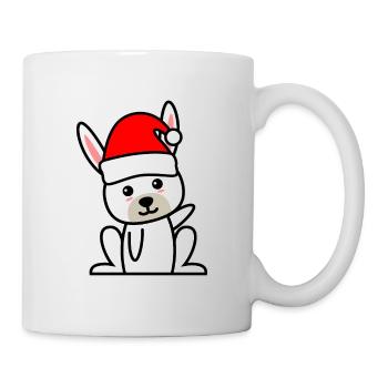 Hase Comic Weihnachten Xmas - Tasse - Weiß - Rechts