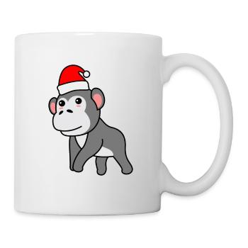 Gorilla Comic Weihnachten Xmas - Tasse - Weiß - Rechts