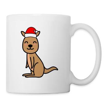Känguru Comic Weihnachten Xmas - Tasse - Weiß - Rechts
