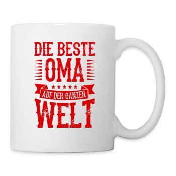 Beste Oma der Welt - Tasse - Weiß - Rechts