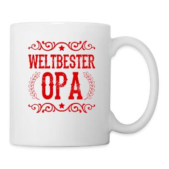 Weltbester Opa - Tasse - Weiß - Rechts