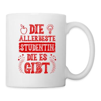 Allerbeste Studentin - Tasse - Weiß - Rechts
