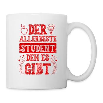 Allerbester Student - Tasse - Weiß - Rechts